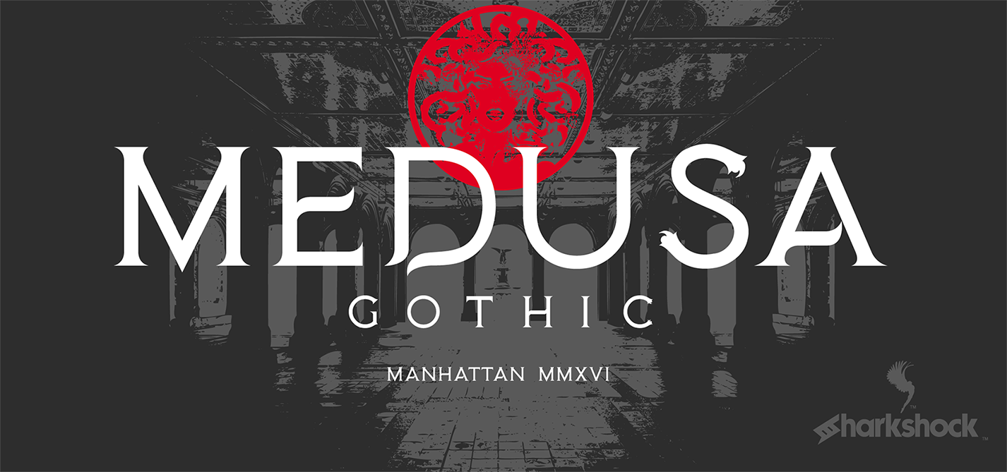 Пример шрифта Medusa Gothic #1